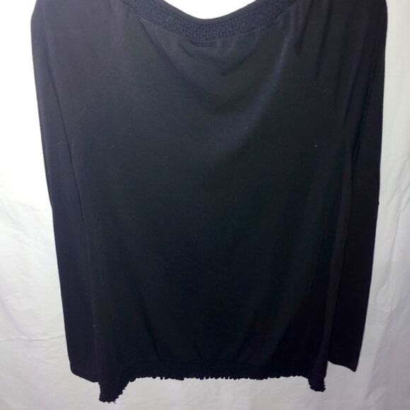 Faded Glory VINTAGE Women's Size M (8-10) Black Boho Tunic Top - Picture 2 of 3